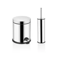 Rulopak Pedallı Paslanmaz Çöp Kovası 3 Litre 2'li Set