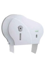 Vialli Double Mini Jumbo Toilet Paper Dispenser White