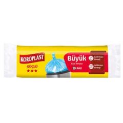 Koroplast Çöp Torbası Büyük Boy 65 cm x 80 cm Mavi 10'lu Paket