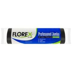 Florex Profesyonel Çöp Torbası Jumbo Boy 80 cm x 110 cm Siyah 10'lu Paket