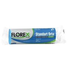 Florex Çöp Torbası Standart Orta Boy 55 cm x 60 cm Mavi 20'li Paket