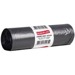 Koroplast Ekonomik Sanayi Çöp 80 cm x 110 cm Torbası Jumbo Boy Siyah 10'lu Paket