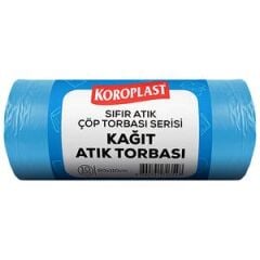 Koroplast Kağıt Atık Çöp Torbası Jumbo Boy 80 cm x 110 cm Mavi 10'lu Paket