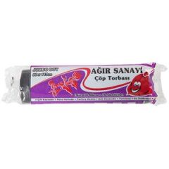 Kazanç Ağır Sanayi Çöp Torbası Jumbo Boy 80 cm x 110 cm Siyah 10'lu Paket