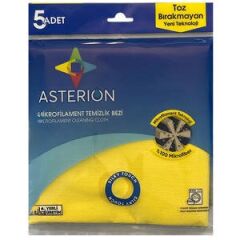 Asterion Mikrofilament Temizlik Bezi Sarı 5'li Paket
