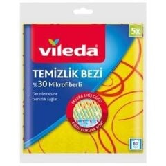 Vileda 30% Microfiber Cleaning Cloth, 5-Pack