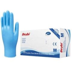 Beybi Nitril Muayene Eldiveni Pudrasız Medium 100'lü Paket