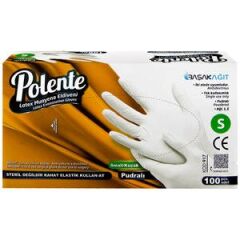 Polente Lateks Muayene Eldiveni Pudralı Small Beyaz