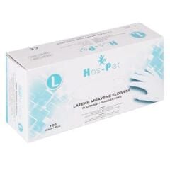 Has-pet Latexhandschuhe, puderfrei, Größe L, 100er-Packung