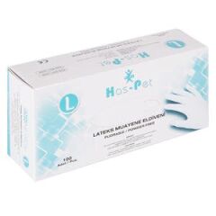 Has-pet Lateks Pudrasız Eldiven L 100'lü Paket