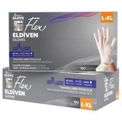 Flex Tpe Hibrit Eldiven Large- XLarge Beyaz 100'lü