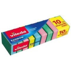 Vileda Rainbow Flat Sponge 10-Pack