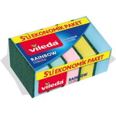 Vileda Rainbow Flat Sponge 5-Pack