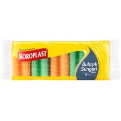 Koroplast Grooved Dishwashing Sponge, 5-Pack