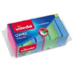 Vileda Colors 4-Pack Non-Scratch Sponge