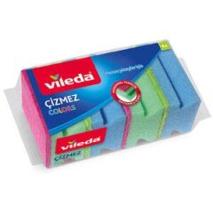 Vileda Colors 4-Pack Non-Scratch Sponge