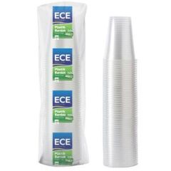 ECE-Plastikbecher, 180 ml, 100er-Packung, umweltfreundlich für Verkaufsautomaten (1,4 g), transparent