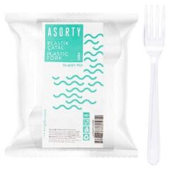 Assorted Plastic Lux Forks, Pack of 50