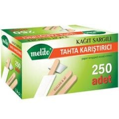 Melito Tahta Karıştırıcı Kağıt Sargılı 11 cm 250'li