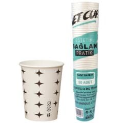 Netcup Pappbecher, Sternenmotiv, 200 ml, 50er-Packung