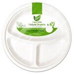 Roll-Up Nature Plate, 3 Compartments, 26 cm, Pack of 25