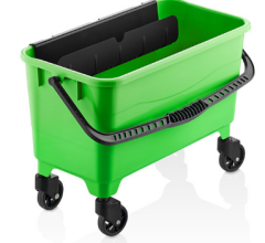 Ceymop Wheeled Glassmaker's Bucket, Green, 20 liters