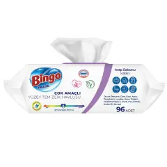 Bingo Surface Cleaning Wipes, White Soap Scented, 96 Sheets